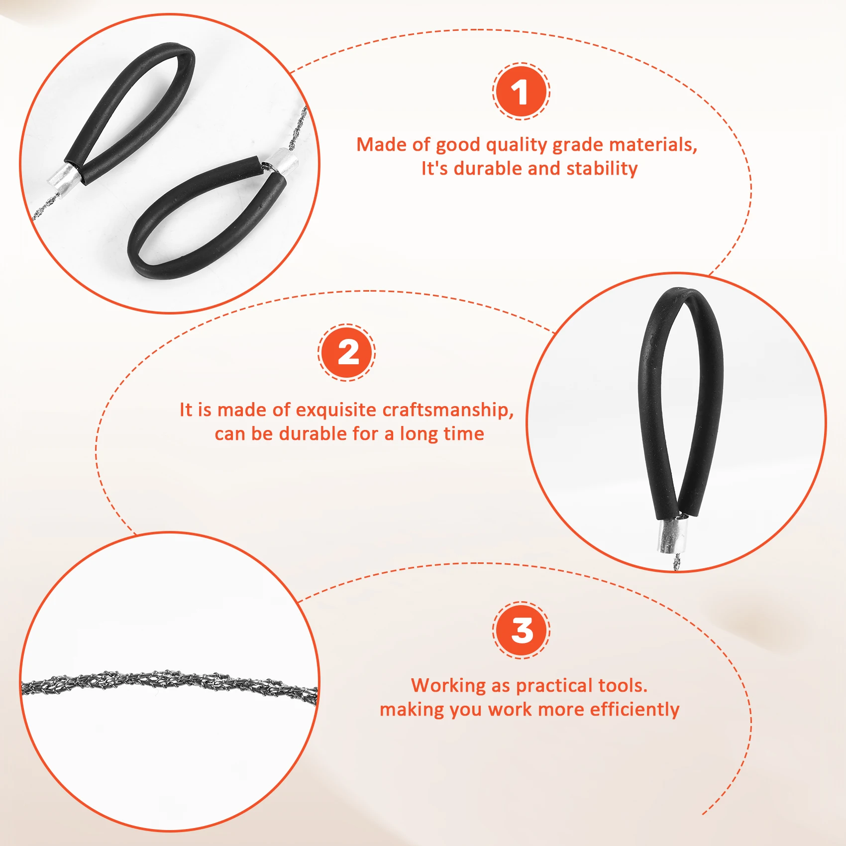 

A25F-4 Pcs Pipe Cutters Stainless Steel Cable Saw Metal Wire Saw Hand Pocket String Rope Saw PVC Pipe Cutting Tool For Wood