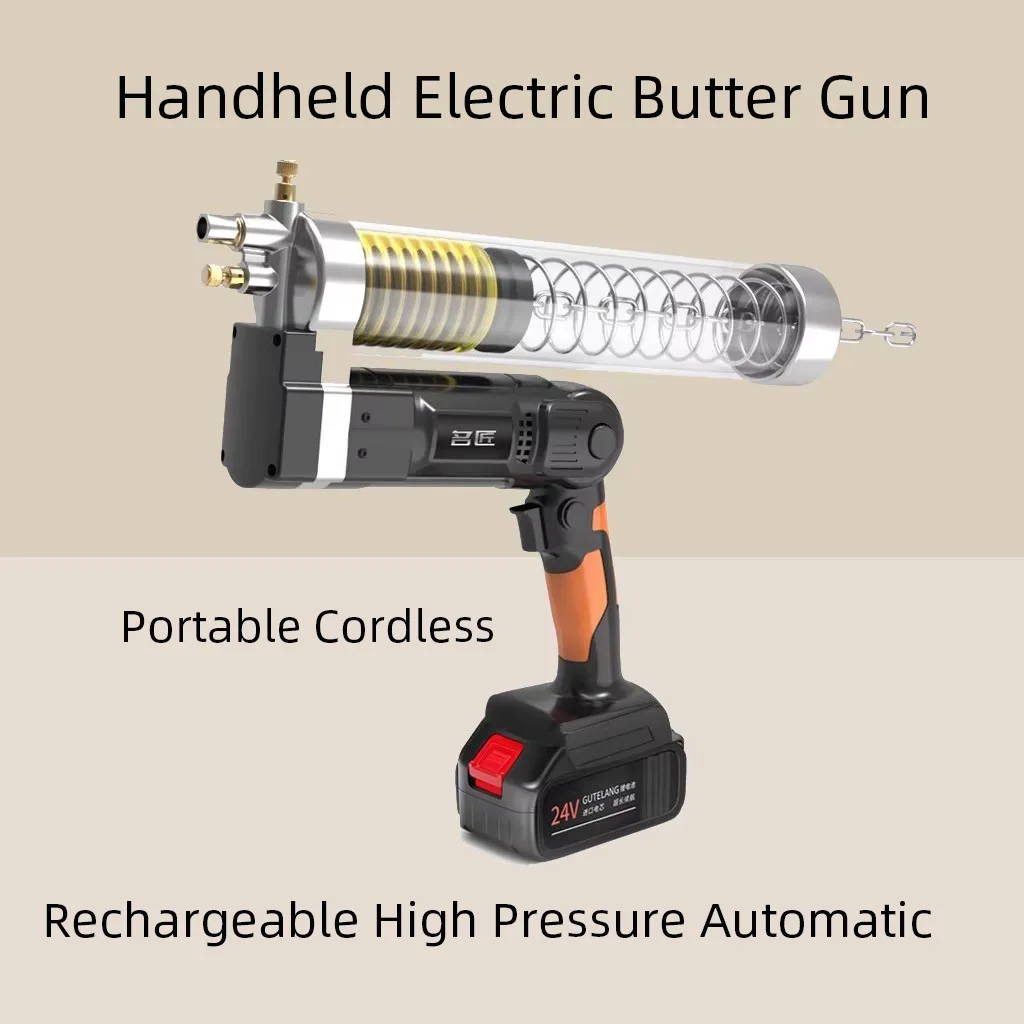 

Handheld Electric Butter Gun High Pressure Automatic Portable Cordless Multifunctional Butter Filler (No Battery)