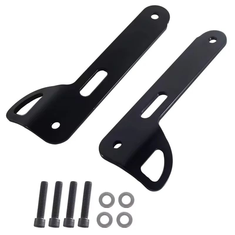 

YUNTANMT Gloss Black Tie-Downs Mount Bracket Kit Front Compatible with Harley 14-20 Electra Glide+Street Glide Touring Models