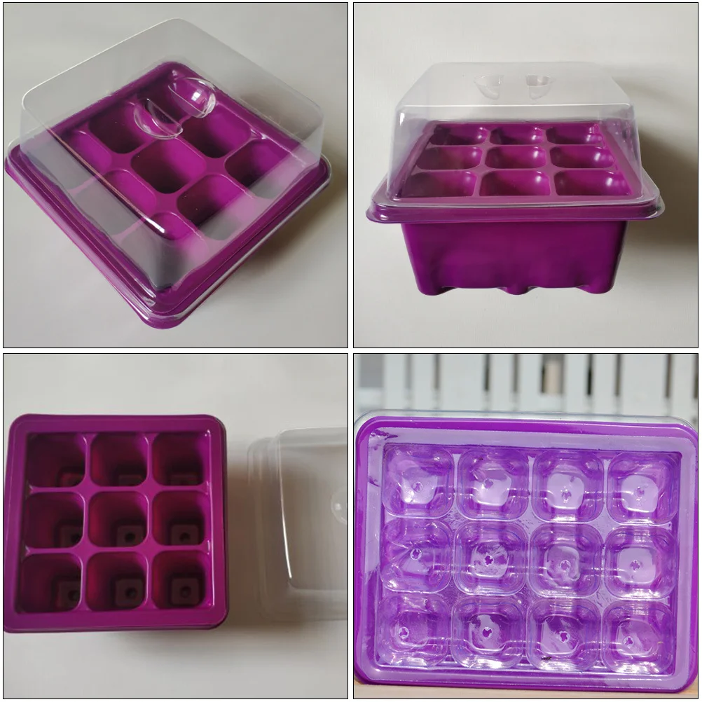 

2pcs 9 Tray Garden Box For Home Gardening Nursery Starter Plant Gardening Sprouting Case Growing Tray Kit Propagator Box