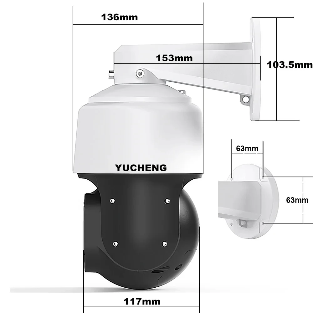 July003 4K 8MP 30fps 300X ZOOM POE Speed Dome PTZ Telecamera IP IP66 Audio Smart Tracking Hik Compatibile Display Temperatura CCTV Ca