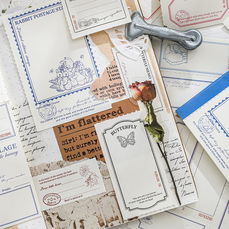 30 fogli Serie di fiabe al chiaro di luna Note strappabili Messaggio Carta materiale retrò Forniture creative per album fatti a mano fai-da-te