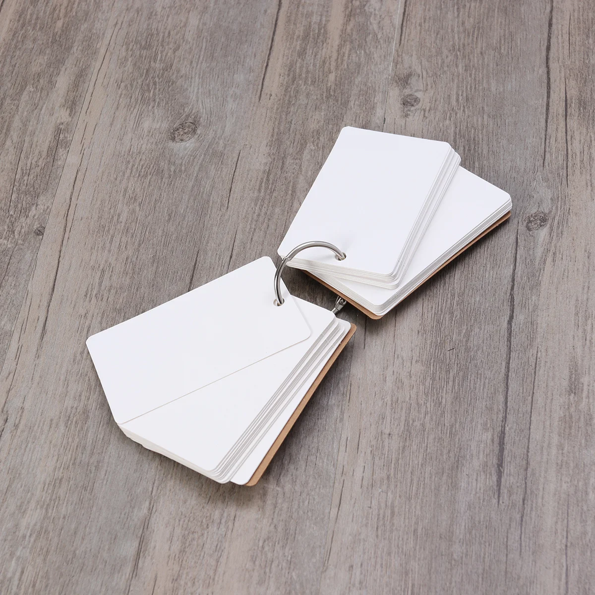 

300 Pages Index Card Set Kraft Stock Study Cards with Stainless Steel Binder Ring for Note Taking DIY Bookmark Flash Memo Home