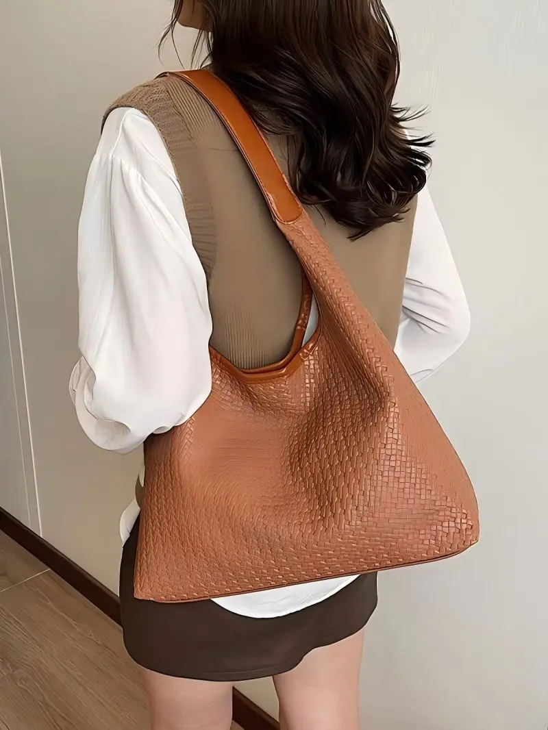 CGCBAG-Bolso de mano de lujo para mujer, bolsa de hombro de cuero PU de alta calidad, con capacidad sólida, Estilo Vintage