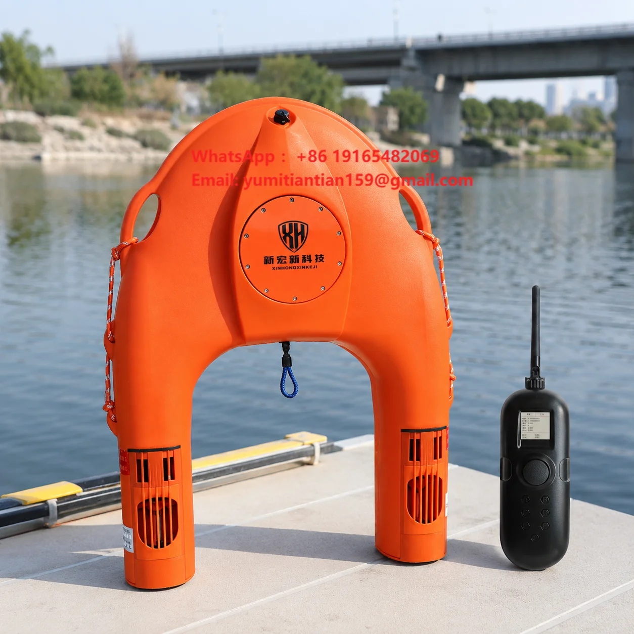 Dual Pump Jet Propulsion Self Correcting Heading GPS Return Marine Emergency Equipment Water Rescue Robot