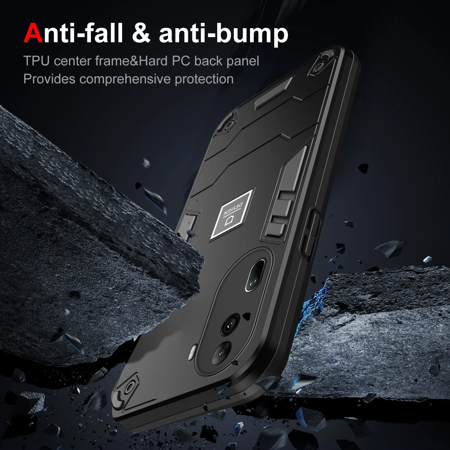 2 in 1 Hybrid Armor Shockproof Phone Case For OPPO Reno 11 Pro 6.7 inches Soft TPU Frame Hard Plastic Protective Back Cover