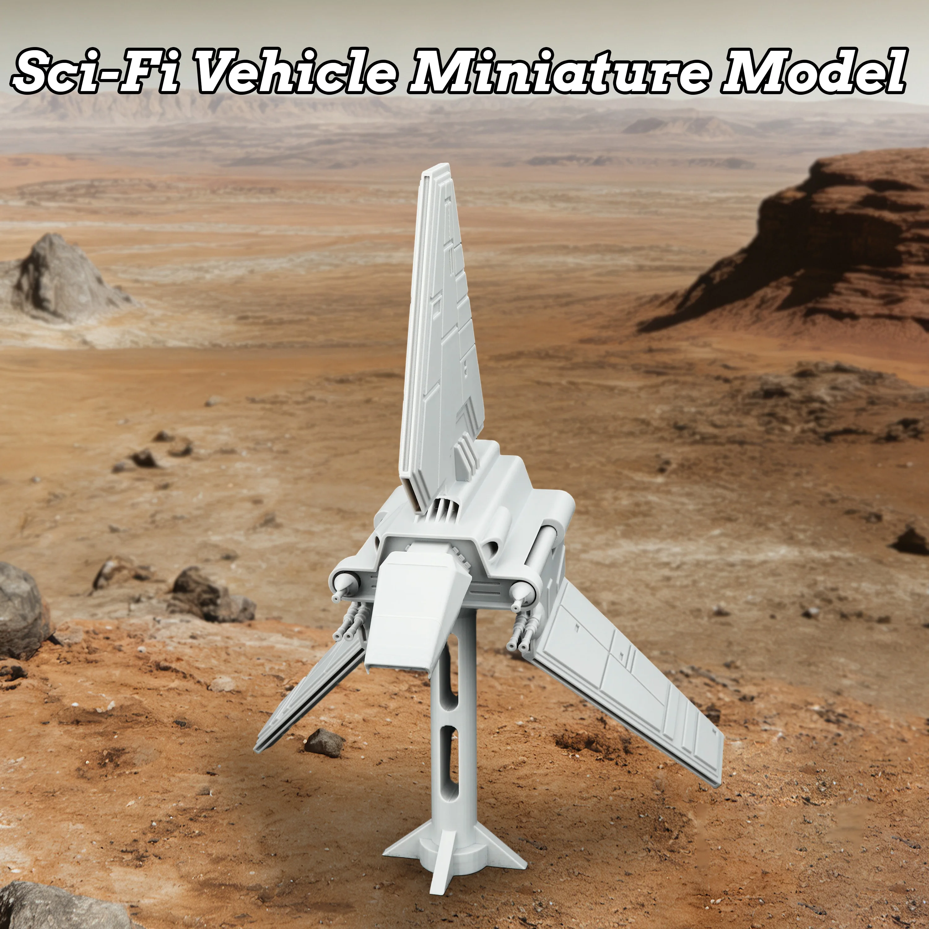 Sci-Fi Vehicle Miniature - Transport Craft for TRPG Adventures, Easy-Assembly Miniature for Dioramas, Collections & Creative RPG