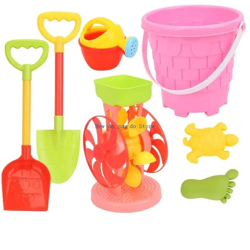 

19QF Beach Game Set for Toddlers Sandcastles Playset Sand Mold Bucket Toy Kids Summer Gift Sand Building Child Water Play Toy