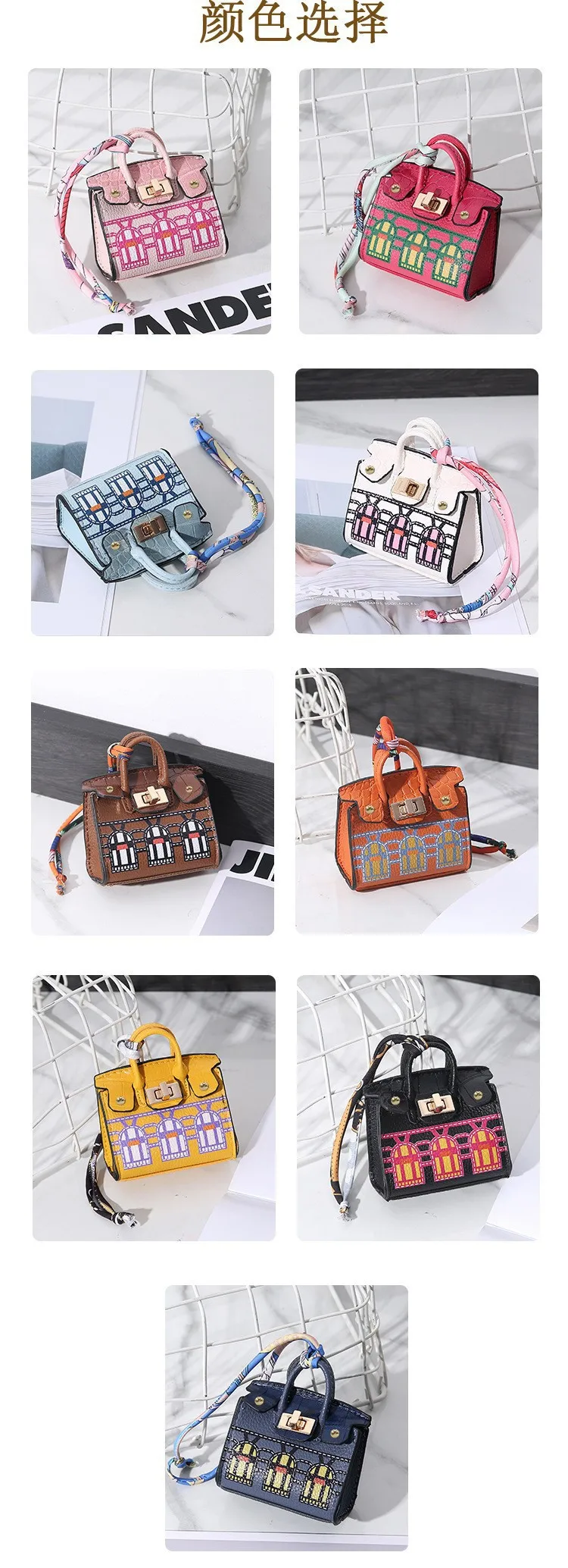 1 Stück modische Joker Mini Tide Druckmünzbörse, tragbare Kopfhörer- und Kleingeld-Aufbewahrungstasche, Anhänger, multifunktionale Tasche – Detail 4