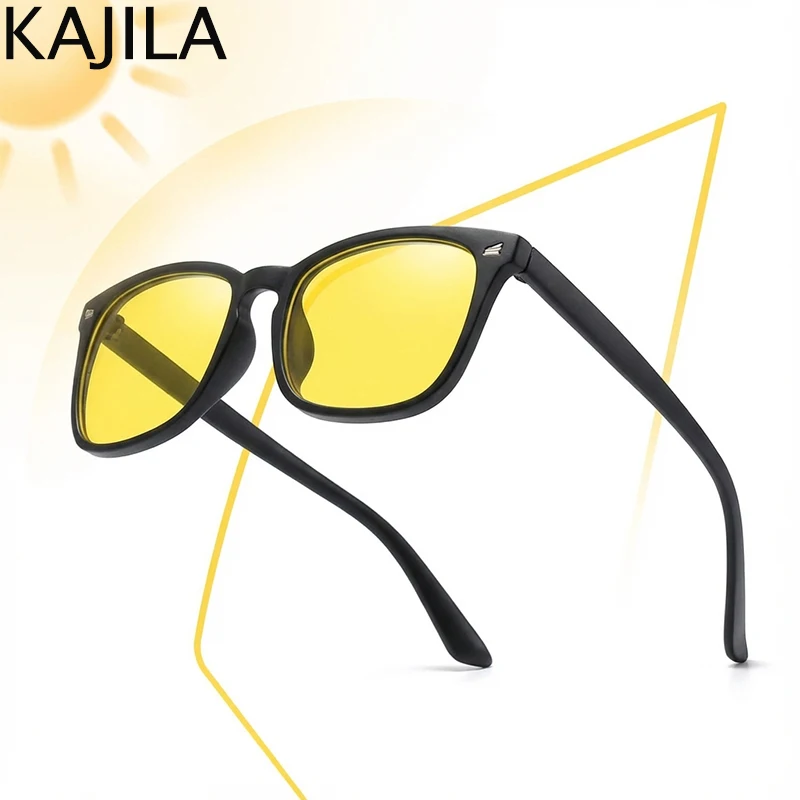 

Night Vision Anti Blue Light Glasses Men 2025 Luxury Brand Square Sunglasses Women Computer Gaming Driving Goggle Eyeglasses