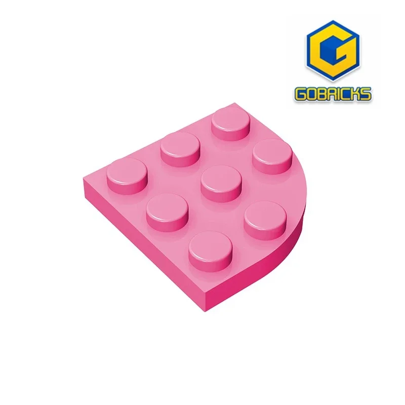 Gobricks GDS-570 Platte, runde Ecke 3 x 3, kompatibel mit Lego 30357 DIY-Lernpartikeln für Kinder