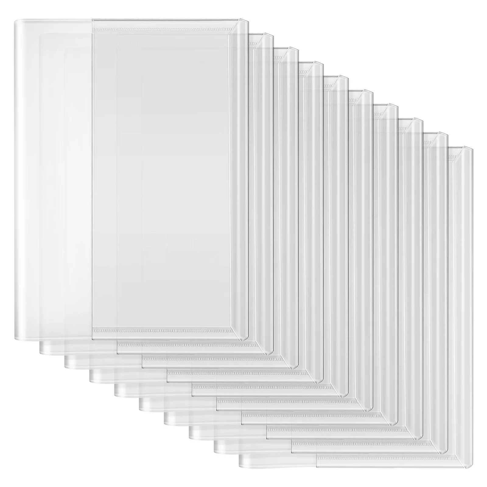 

10Pcs Clear Waterproof Book Covers Transparent Sleeves Protective Book Covers for Textbooks Notebooks Magazines School Use