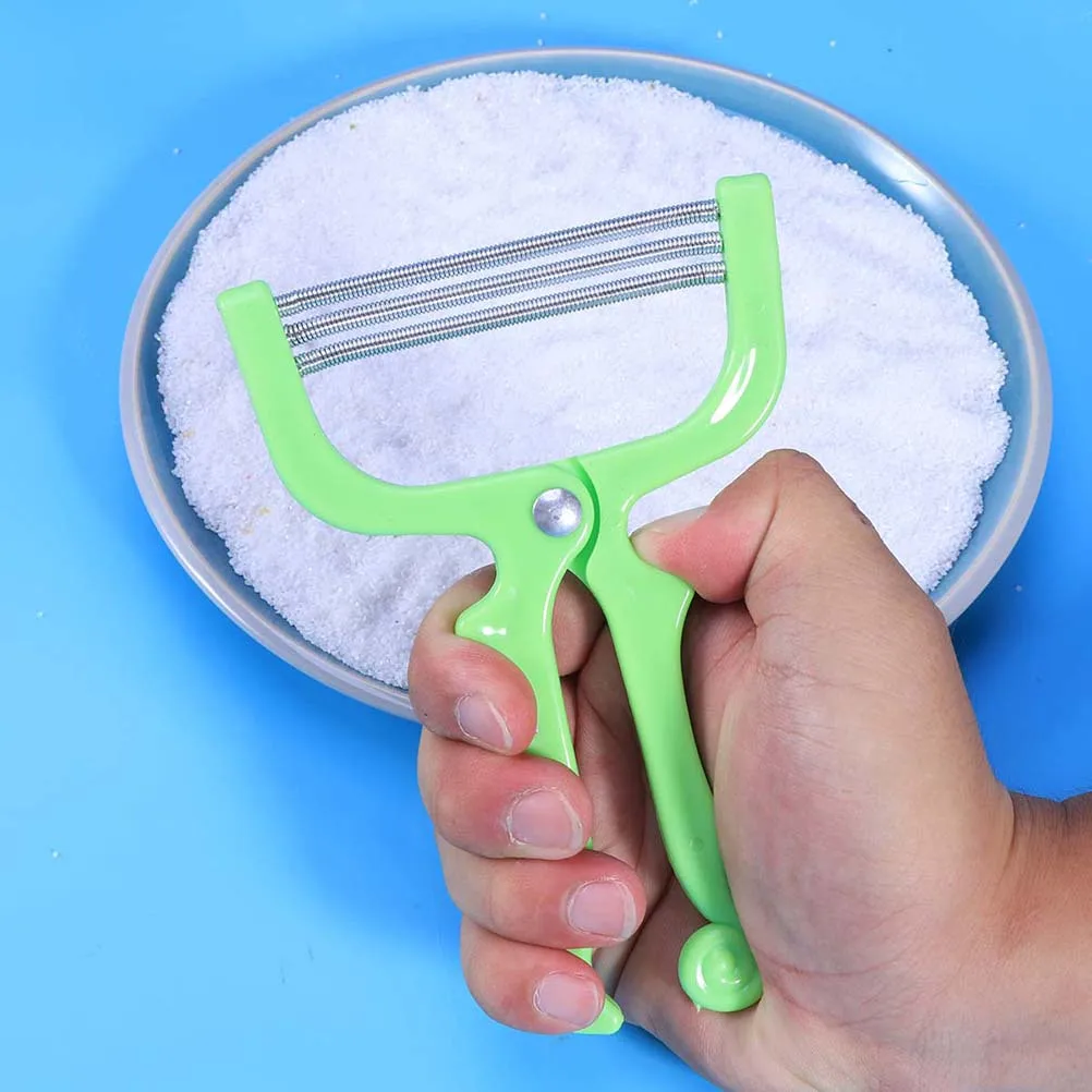

1Set Facial Hair Remover Manual Threader Stainless Steel Spring Lightweight for Effective Root Hair Removal Face Epilator