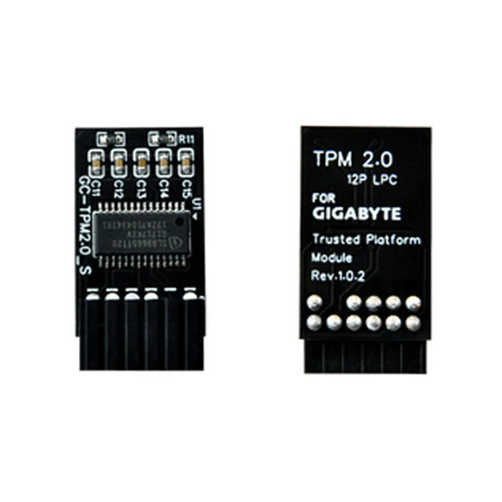 TPM 2.0 Encryption Security Module Remote Card Windows 11 Upgrade LPC TPM2.0 Module 12 Pin for GIGABYTE Motherboards, B