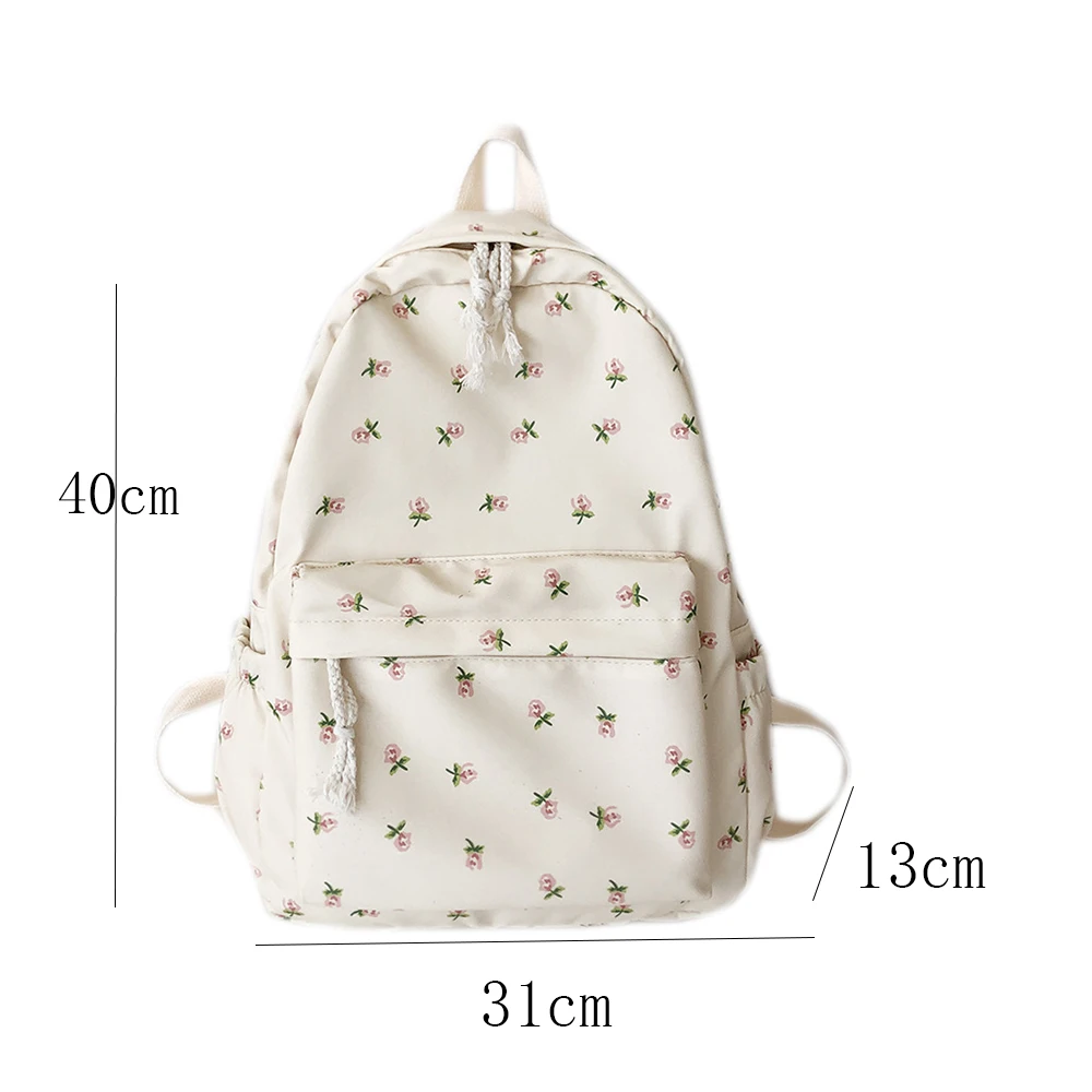 Nuovo zaino da scuola personalizzato Zaino floreale per il tempo libero da donna Zaino con fiori da ragazza con nome personalizzato Borsa regalo unica per donna