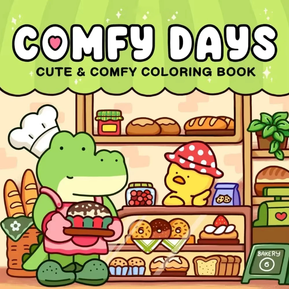 Comfy Days Cute Comfy Coloring Book for Adults and Teens Featuring Adorable Creatures in Cozy Hygge Moments for Relaxation