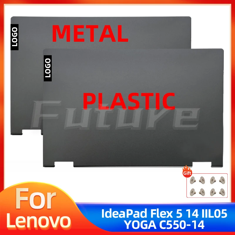 para lenovo ideapad flex 514 5 14 5 14alc05 il05 are05 itl05 c550 14 tampa traseira lcd metal cinza plastico novo case 01