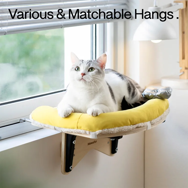 Window seat radiator cat wall window hammock with cushion