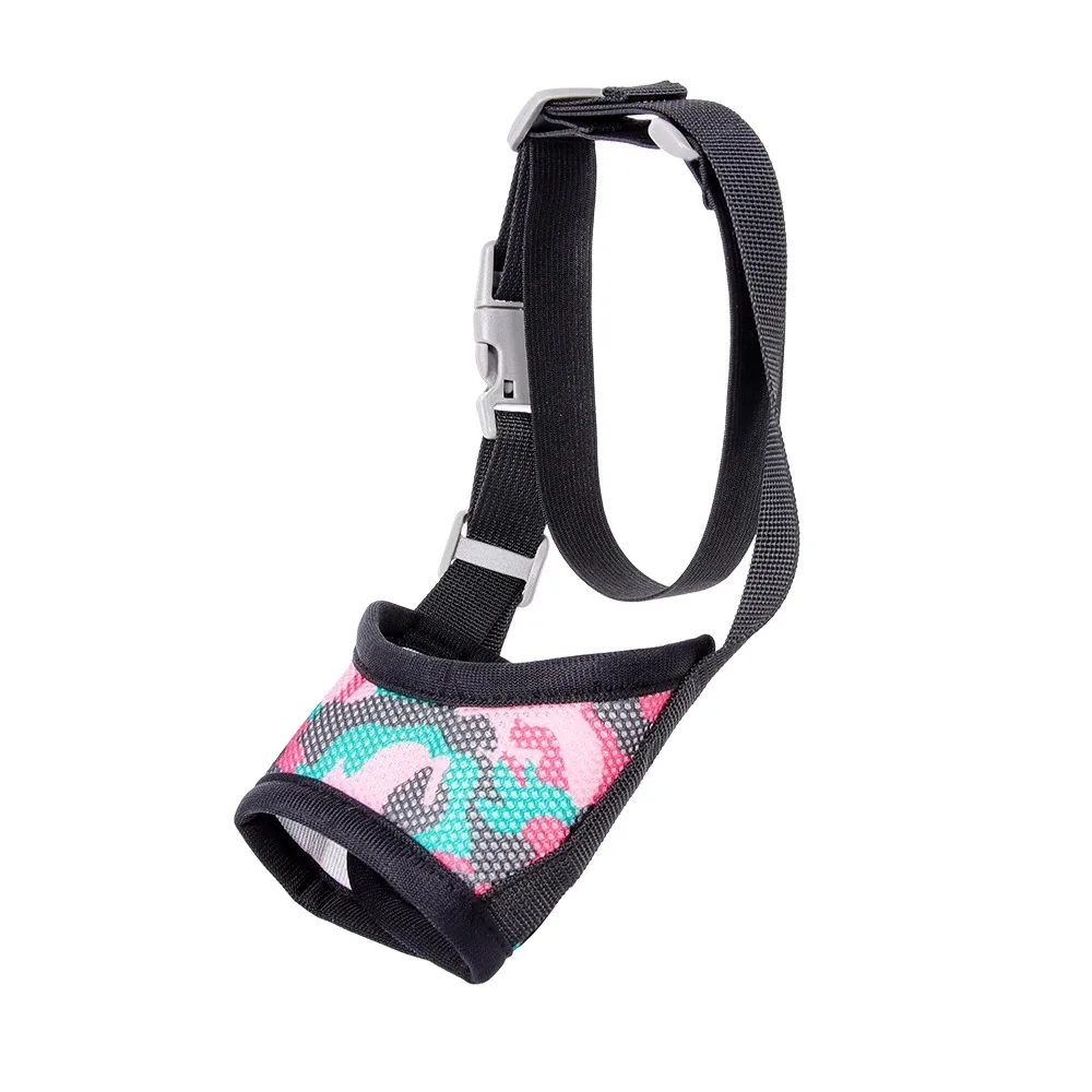 2025 hot selling breathable dog mask with adjustable four season safety buckle and anti swallowing pet accessory dog collar