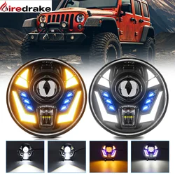 7 Inch Wrangler Headlight Led Jeep Headlight Super Bright 220W 22000LM Headlamp for Harley Hummer Universal Round Headlight 32V