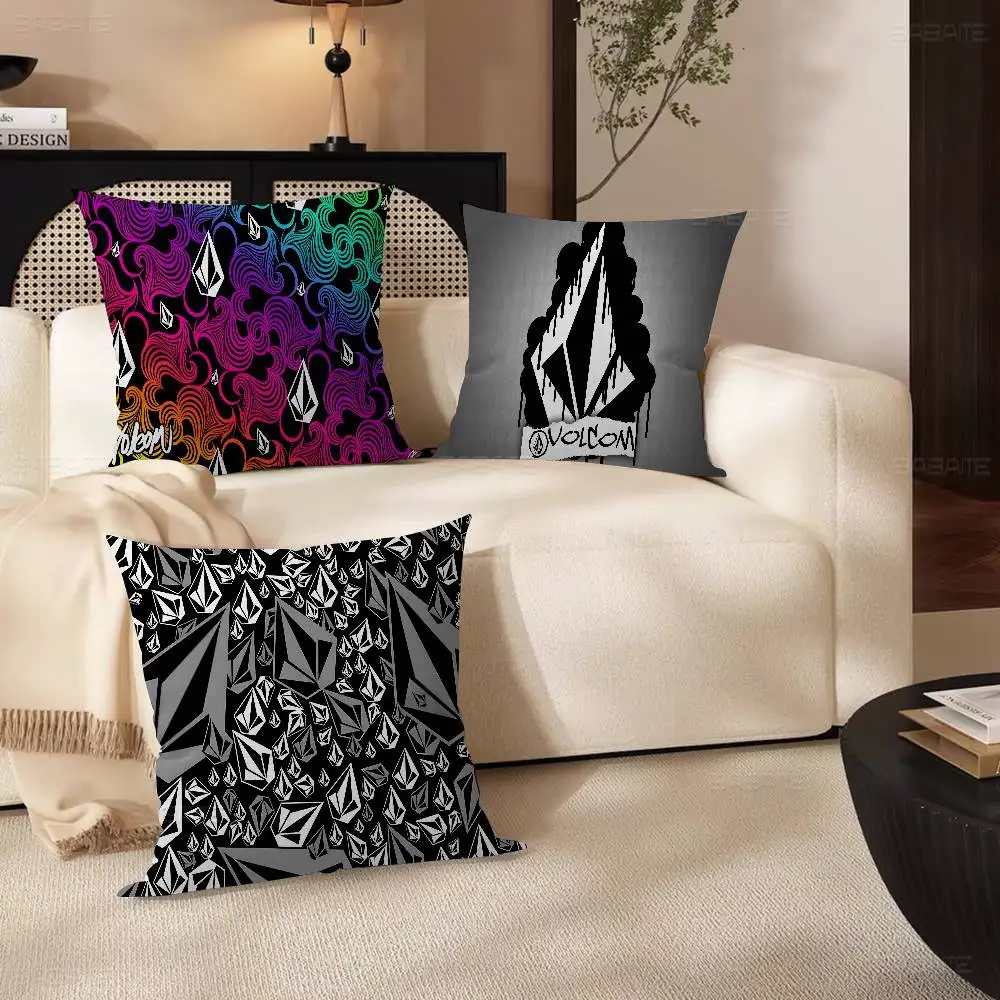 V-Volcom LOGO Fashion Cushion Cover Pillow Cover Decor Pillowcase Printed Cushion Case For Couch