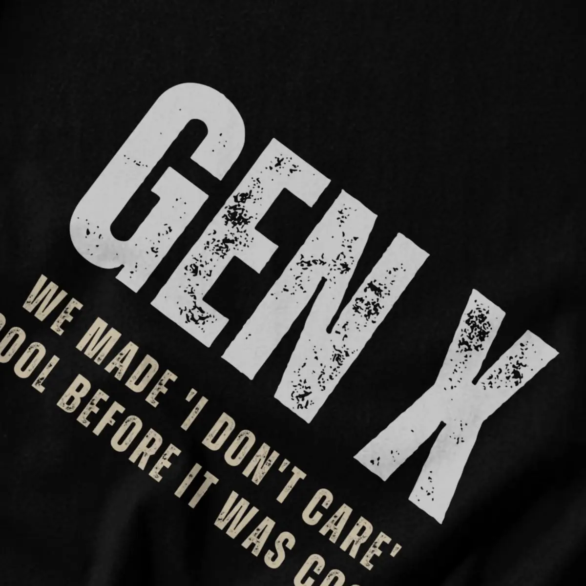 Men Gen X Boomers We Don\'t Care Fun T Shirt Vintage Big Size Cotton Crewneck Sleeve Tshirt Men