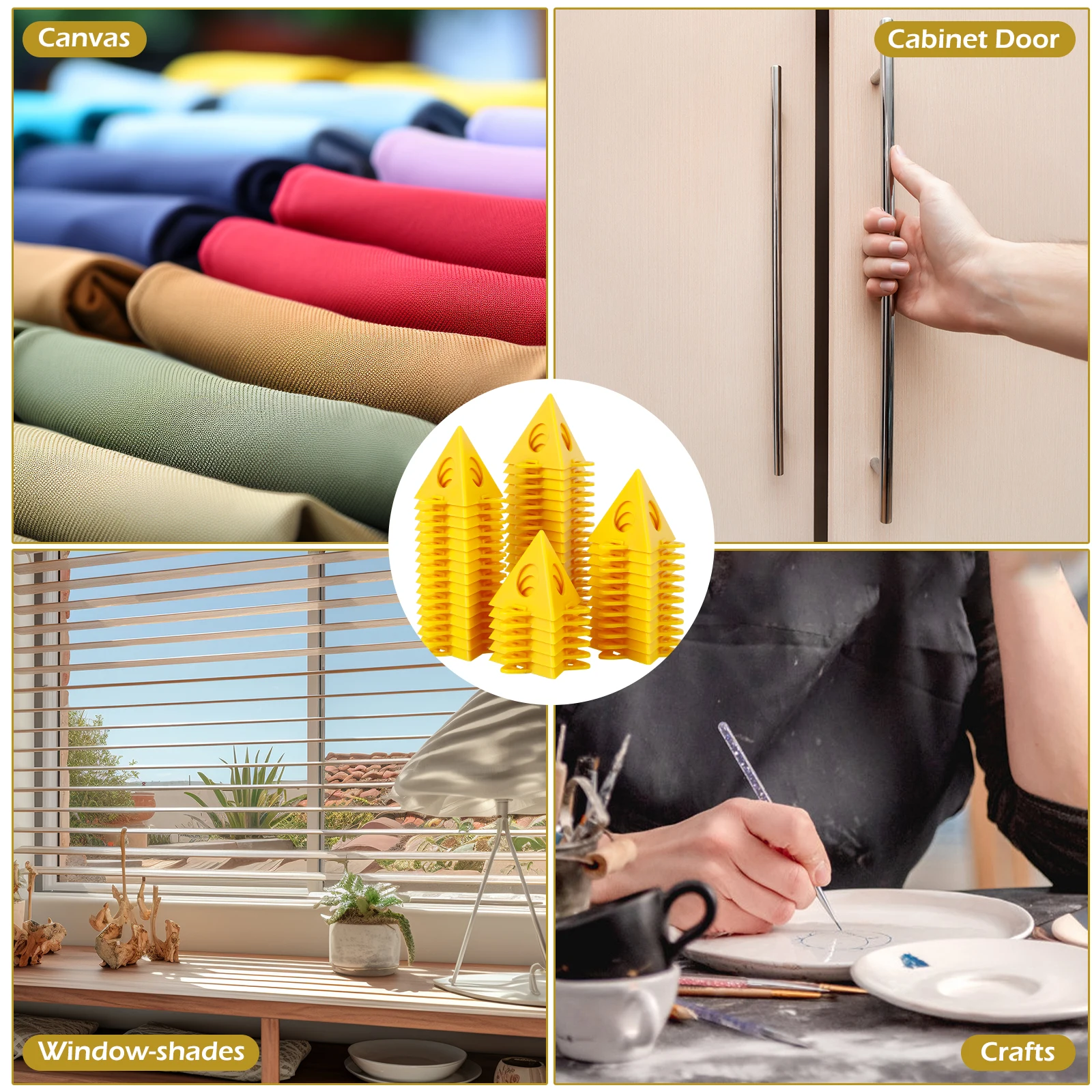 50 Uds soportes de pirámide soportes de pintura de pintor Mini soporte de pintura de cono para elevadores de puerta de lienzo juego de herramientas de soporte de pirámides de pintura