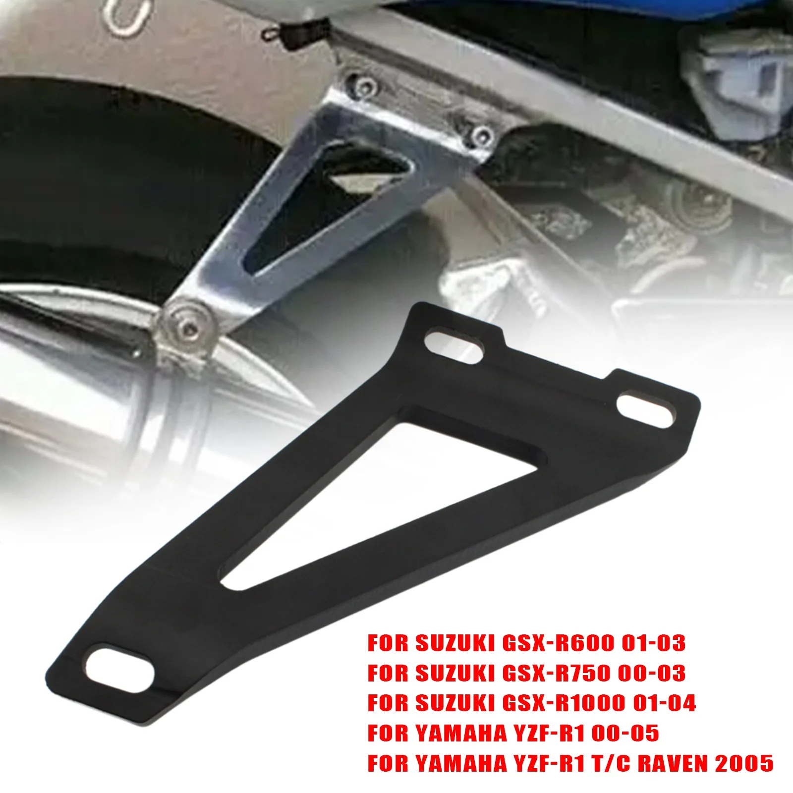 Exhaust Muffler Bracket For Suzuki GSXR 600 750 1000 2000-2003 Motorcycle Exhaust bracket Inkjet coating Iron Exhaust Hanger