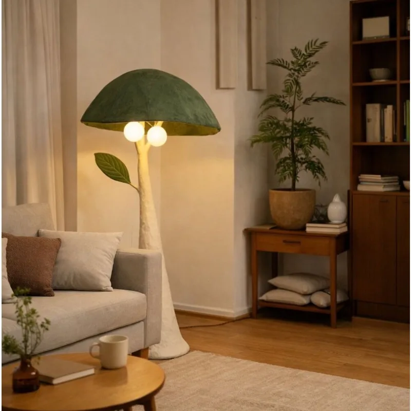 Modern Minimalist Ornaments Floor Lamp Mushroom Shaped Sofas Vertical Ambient Light Living Room and Bedroom Lights