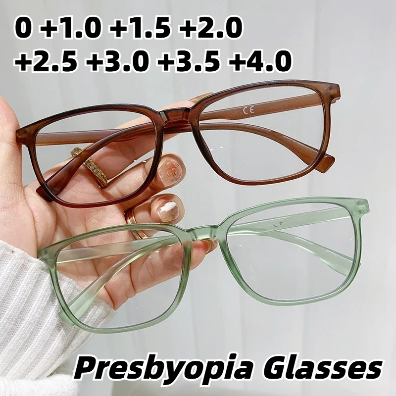 

2026 New Classic Square-Frame Anti-Blue Light Presbyopia Glasses Fashionable High-Definition Reading Eyewear 0 To +4.0