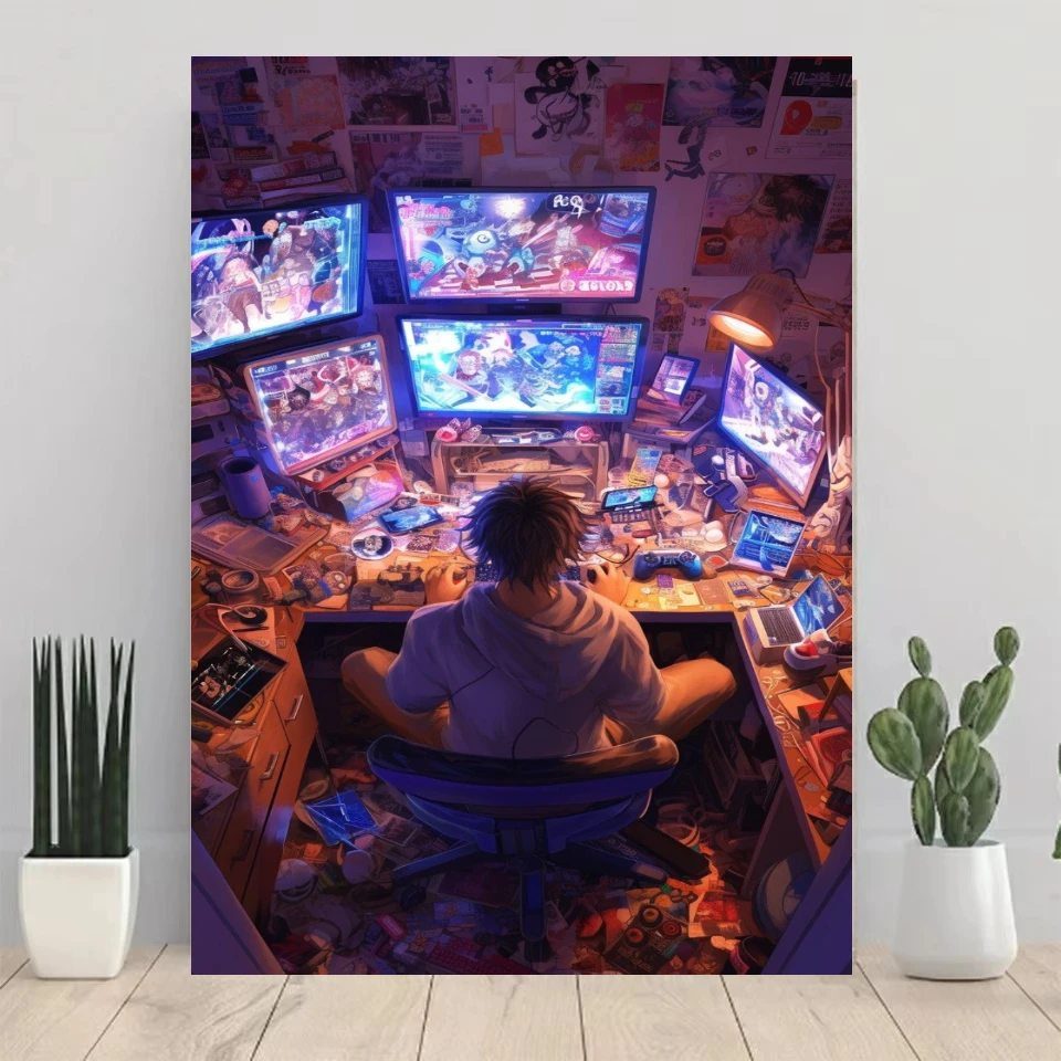 Jigsaw Puzzles Anime Gamer Figure 500/1000/1200/2000 PCS Wall Decor for Living Room Bedroom Perfect Gift