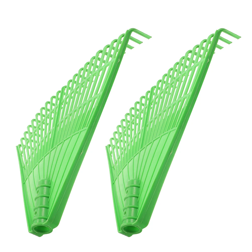 

2pcs Green Rake Heavy Duty Plastic Lawn Leaf Tools for Leaves Rake For Leaves Heavy Duty Grass Turf