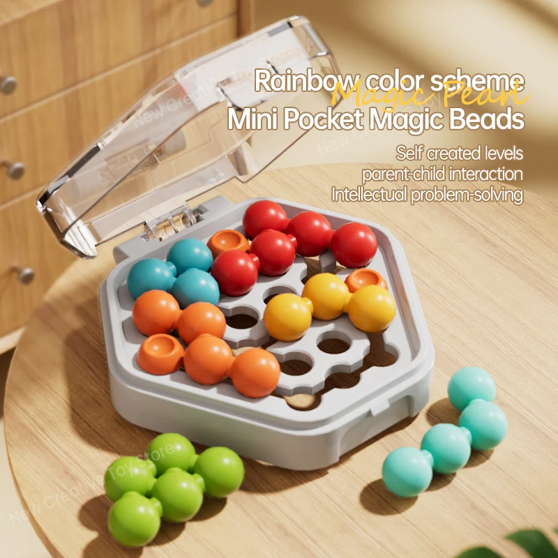 

Smart Rainbow Intelligence Magic Bead Children's Logical Thinking Training Puzzle Solving Level Breaking Reasoning Pinball Toy
