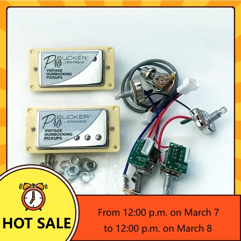 

Q-X- Music Store-Original genuine standard Alnico 5 ProBucker push-pull 2V2T wire harness electric guitar humbucking pickup 1set