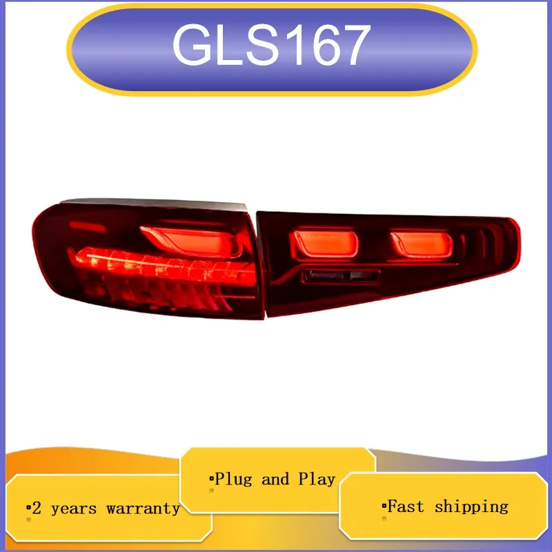 Car Accessories for Mercedes GLS Tail Lamp 2020-2023 GLS167 Taillight Rear DRL Fog Brake Turn Signal Reversing