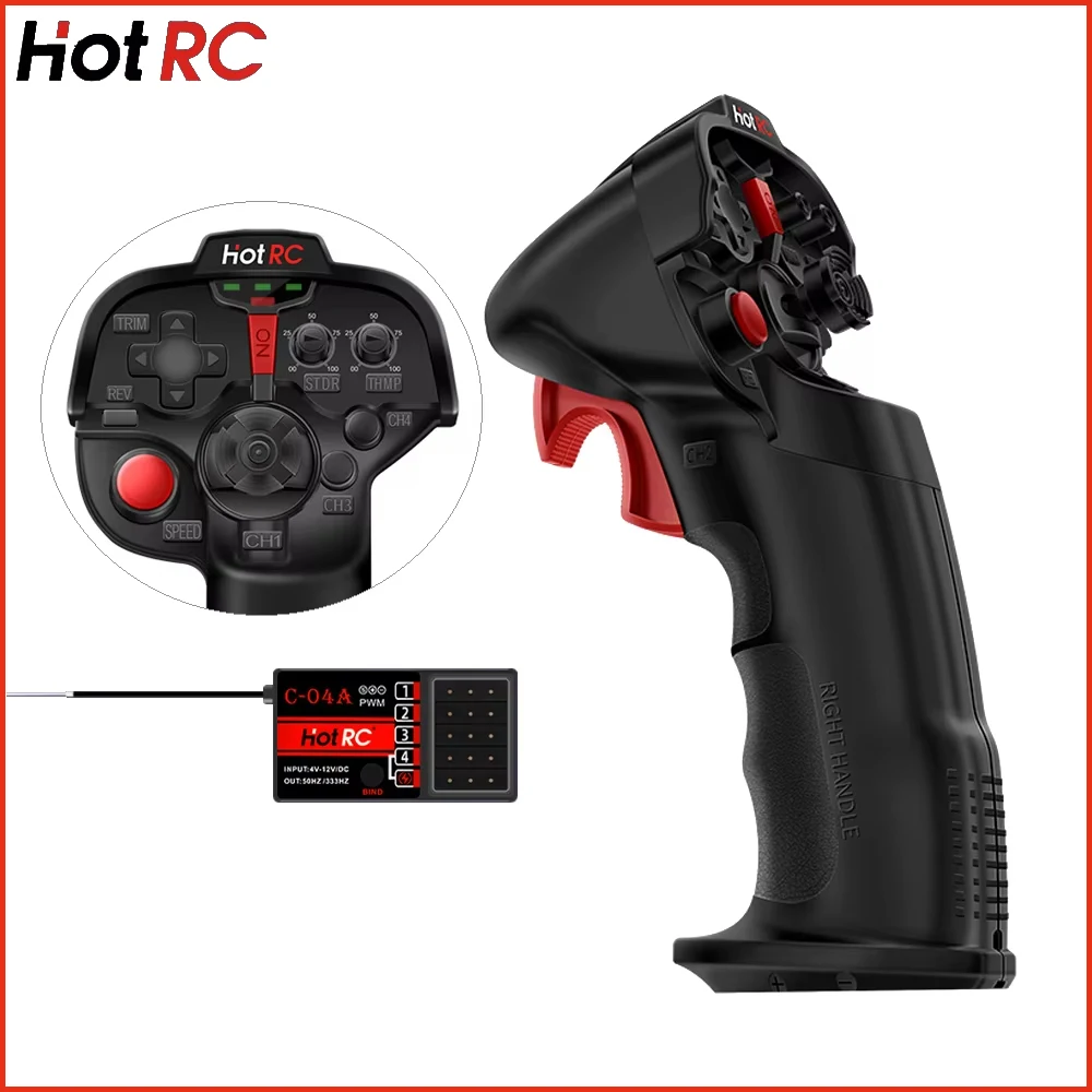 

HotRC Hot RC DS4A DS-4A 2.4G 4-канальный одноручный радиопередатчик C-04A 4-12V 4-канальный приемник для радиоуправляемого автомобиля, лодки, танка, самолета