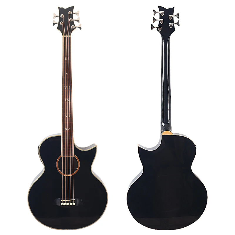 43inch Electric Acoustic Bass Guitar Ashwood body 5 String electric folk Bass Guitar with EQ