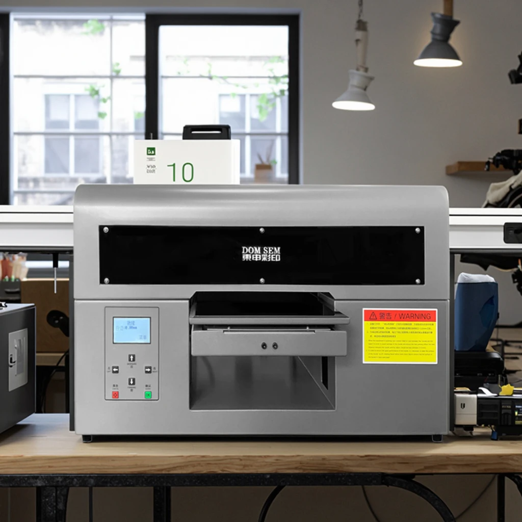 High Quality A4 Automatic Digital UV Ink Flatbed Printer with XP600 Head 1400dpi Resolution for Flat Material