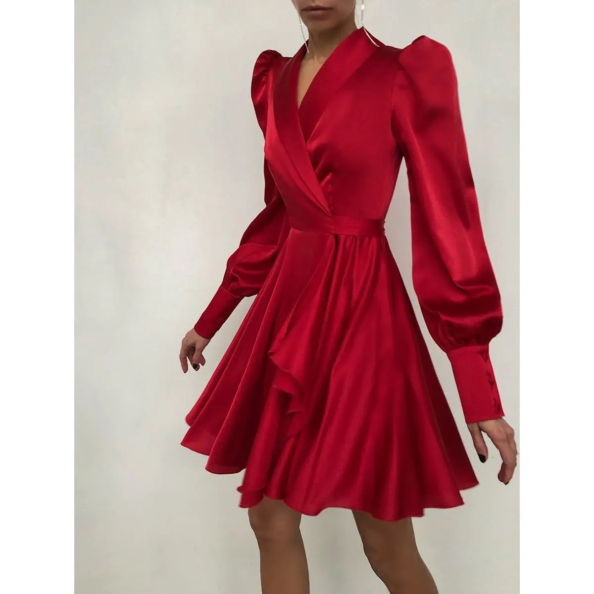 Printemps été nouveau femmes longue Sve imprimé Dr couleur Pure Cardigan Ele Sle fibre de Polyester printemps été Dr