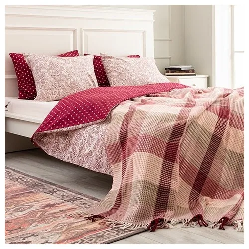 Favore Casa Comfort Cotton Scotch Double Blanket 200 X220 cm Pink