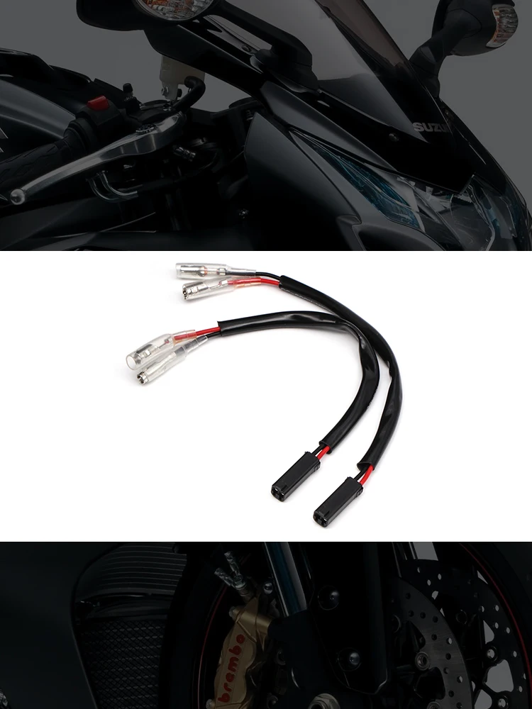 Turn Signal Wire Adapters Indicator Cable Plug Connector For Suzuki V-Strom 650/1000/1050 Hayabusa Gsxr1300 Bandit 1250