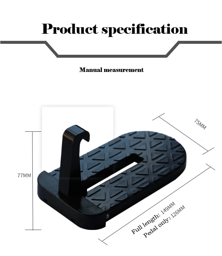 Multifunction Foldable Car Roof Rack Step Car Door Step Universal Latch Hook Auxiliary Foot Pedal Aluminium Alloy Safety Hammer