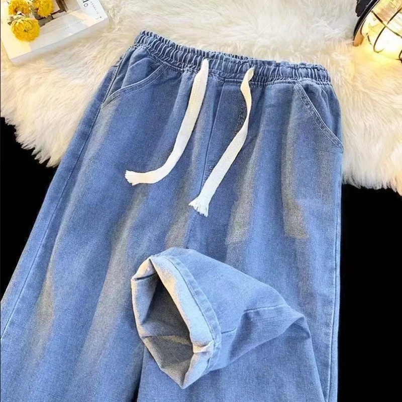 Jean ample pour hommes, Streetwear, Style coréen, mode, ample, droit, jambes larges, vêtements de marque, noir, bleu clair, nouvelle collection 2023