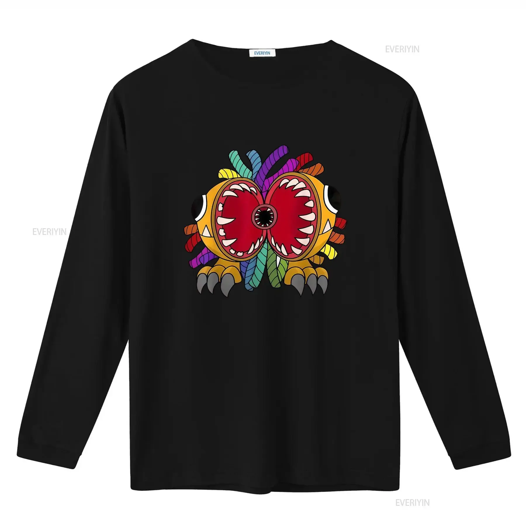 Yarnaby Nightmare Plush Critters T Shirt for Cool Colorful Monster Print Fashion vintage Washed Breathable Soft Casual homme