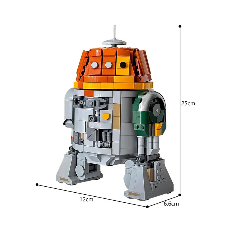 MOC Star Movie Intelligent Robot Figures C1-10P Chopper Robot 75379 Creative Building Blocks Kid Toys Christmas Collectible Gift