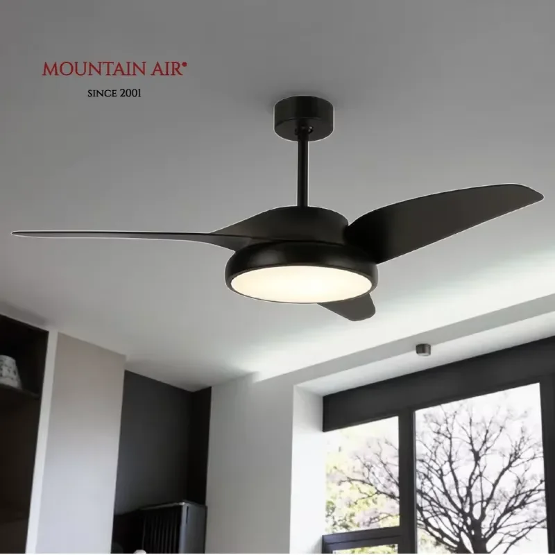 Modern LED Ceiling Fan Easy Installation Oscillating Winding Remote Control ABS Lamp Body Factory Direct Sale for Home Office