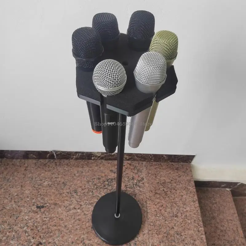 Professional Microphone Stabiliser Rack Hexagon Design Microphone Holder Stand