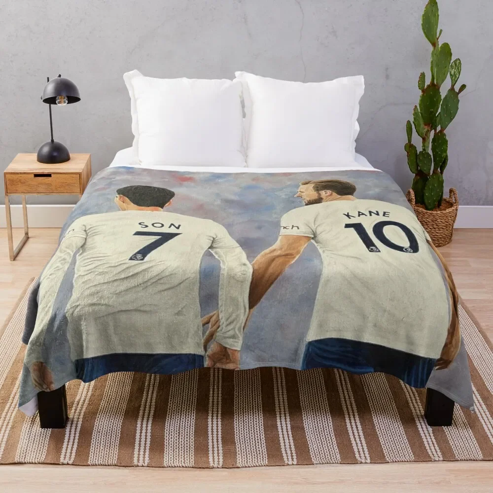 

My painting of Tottenham Hotspurs Harry Kane & Son Heung-Min Throw Blanket Polar Thin for babies Summer Blankets