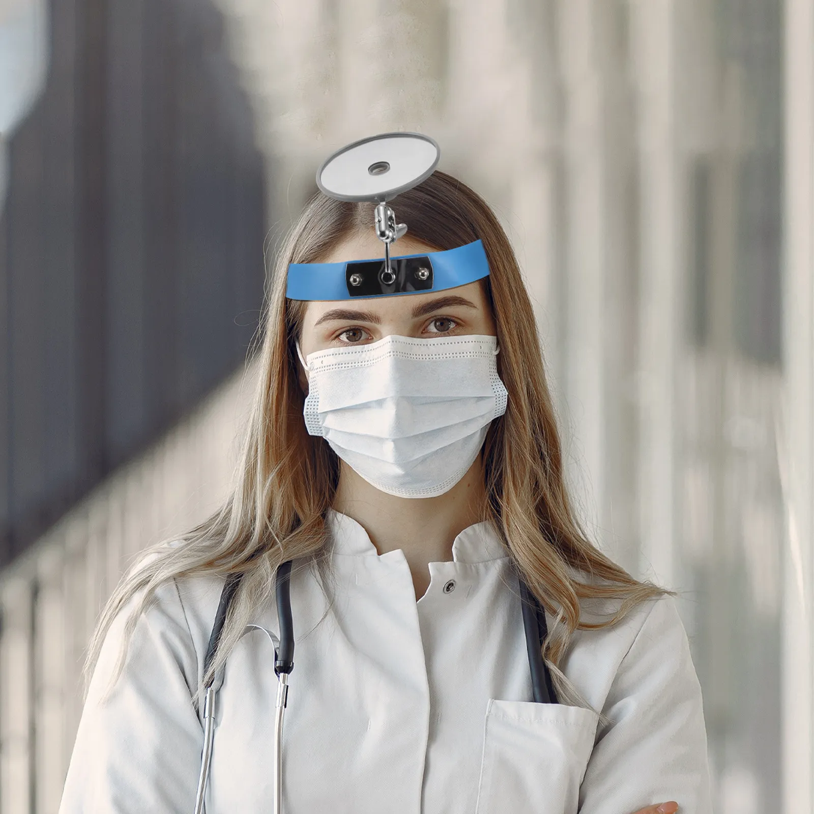 Adjustable ENT Examination Mirror Headheld Reflector for Otolaryngology Doctor Forehead Inspection Reflector for pro Clinic Use