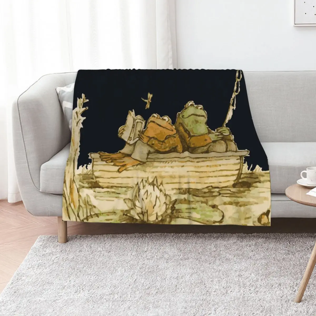 frog and toad Throw Blanket Warm Flannel Blanket for Couch Chair Bedroom